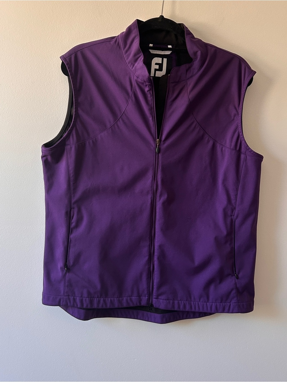 FootJoy Women’s X Large XL Purple Sleeveless Full Zip Golf Vest Zip Pockets